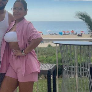 Two piece pink short set